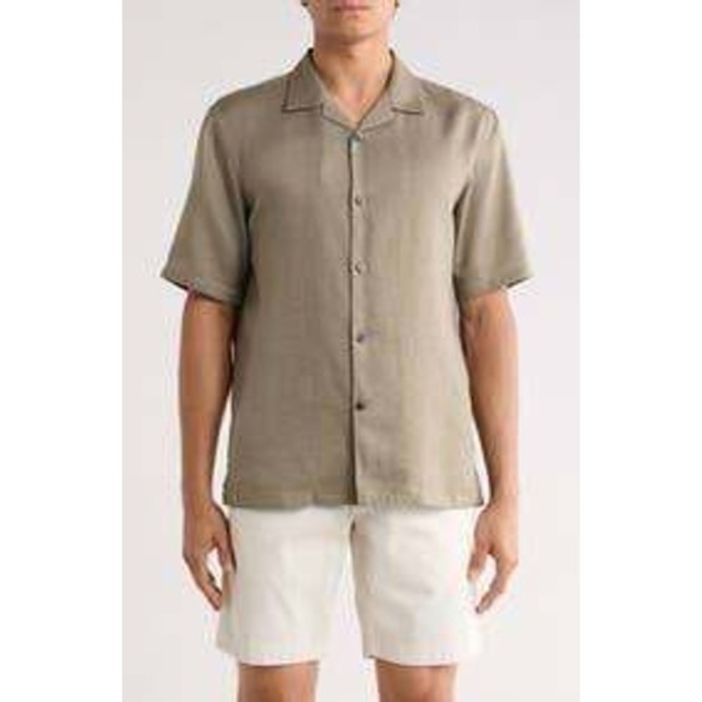 Theory Daze Precise Linen Shirt Wasabi XL NWT